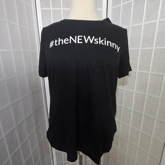 NWT Lane Bryant the NEW Skinny Black 100% Supima Cotton Tee Shirt Size: 18/20 - Picture 1 of 2